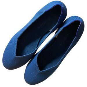 ROTHY’S super comfy The Flat in Deep Ocean Women’s Size 9.5 with inserts EUC